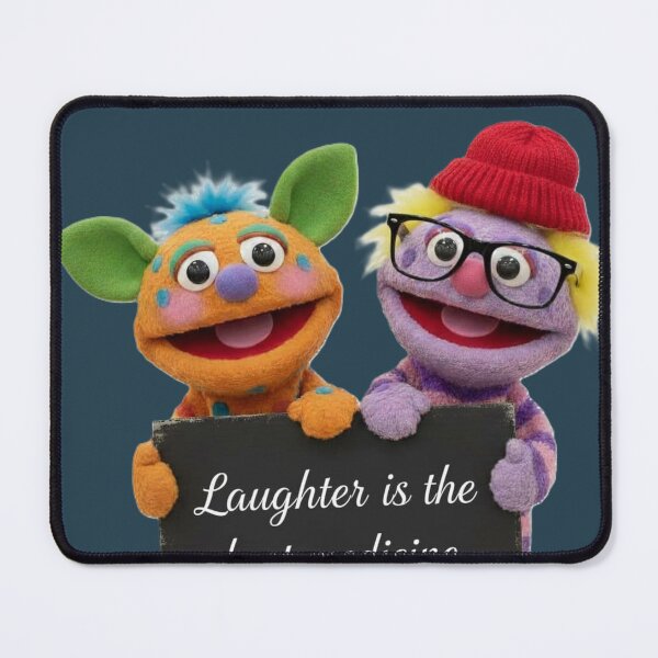 Item preview, Funny Puppets Holding Sign – Laughter Is the Best Medicine designed and sold by DroolWorthyUS.