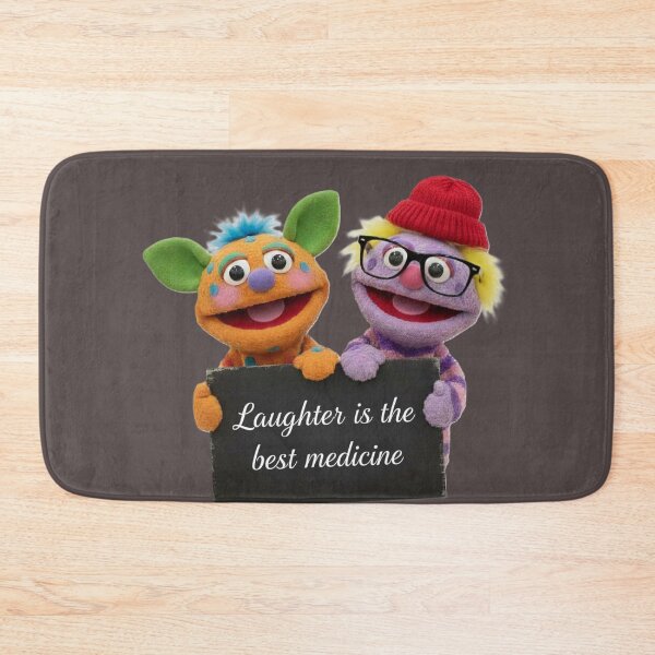 Item preview, Funny Puppets Holding Sign – Laughter Is the Best Medicine designed and sold by DroolWorthyUS.