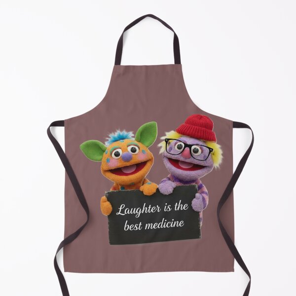 Item preview, Funny Puppets Holding Sign – Laughter Is the Best Medicine designed and sold by DroolWorthyUS.