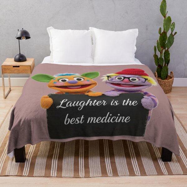 Item preview, Funny Puppets Holding Sign – Laughter Is the Best Medicine designed and sold by DroolWorthyUS.