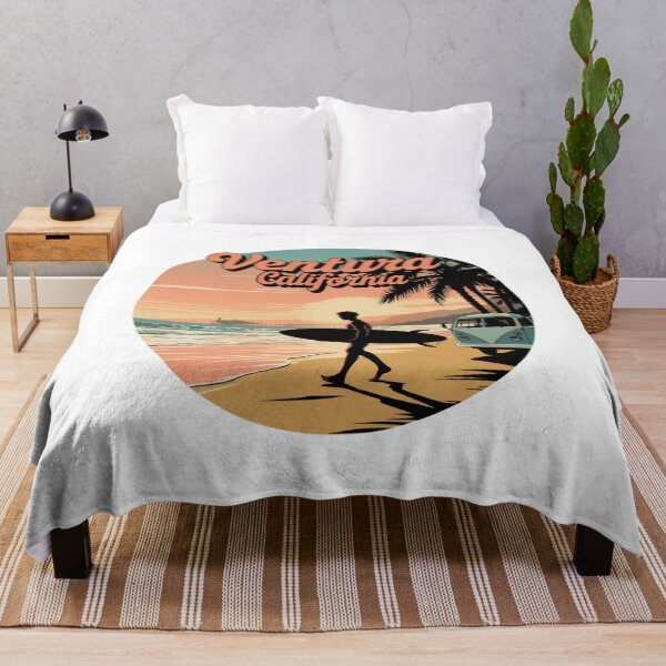 Item preview, Ventura California Sunset Surfer Beach Art designed and sold by CircinusStore.