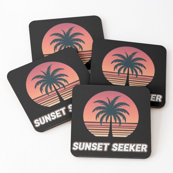Item preview, Sunset Seeker – Retro Tropical Vibes designed and sold by Dogandesighn.