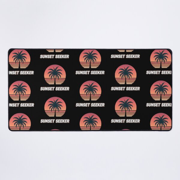 Item preview, Sunset Seeker – Retro Tropical Vibes designed and sold by Dogandesighn.