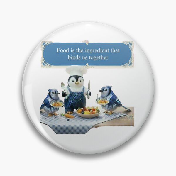 Item preview, Cute Penguin Chef and Birds – Food Binds Us Together designed and sold by DroolWorthyUS.