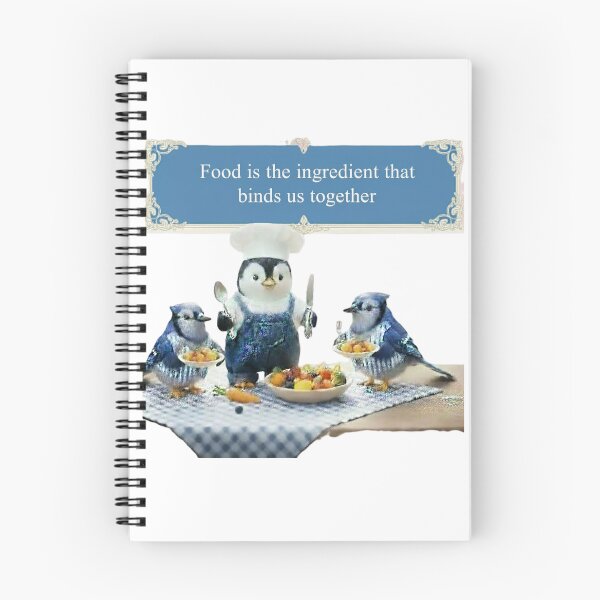 Item preview, Cute Penguin Chef and Birds – Food Binds Us Together designed and sold by DroolWorthyUS.