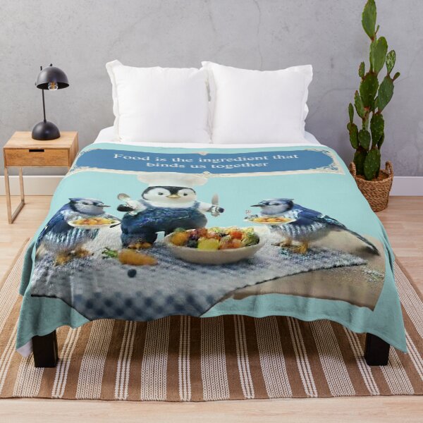 Item preview, Cute Penguin Chef and Birds – Food Binds Us Together designed and sold by DroolWorthyUS.