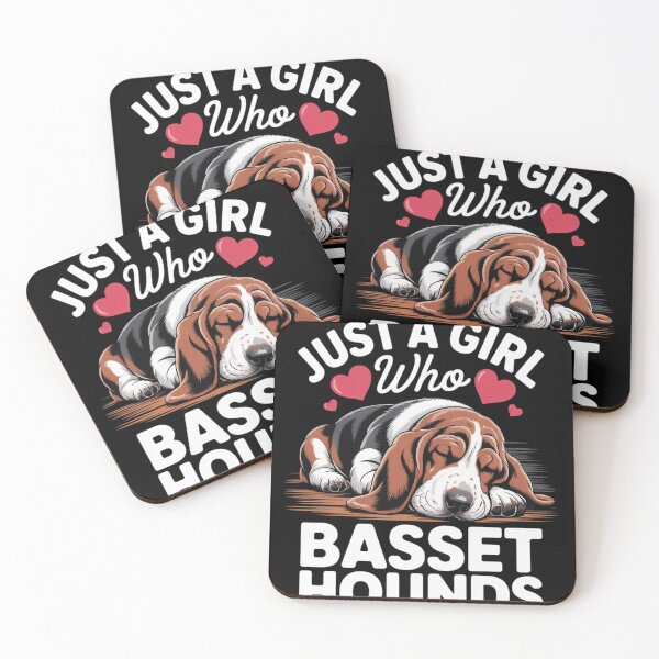 Item preview, Just a Girl Who Loves Cute Basset Hounds  designed and sold by MyzoToyota.