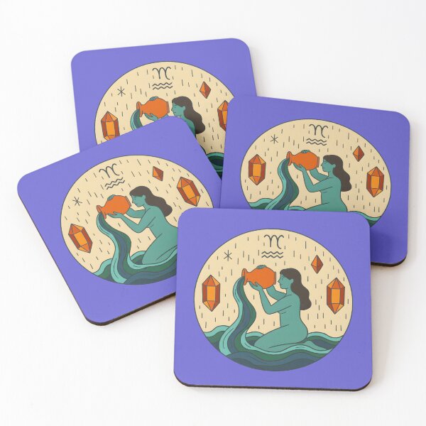 Item preview, AQUARIUS ZODIAC SIGN ART designed and sold by infinitearte.
