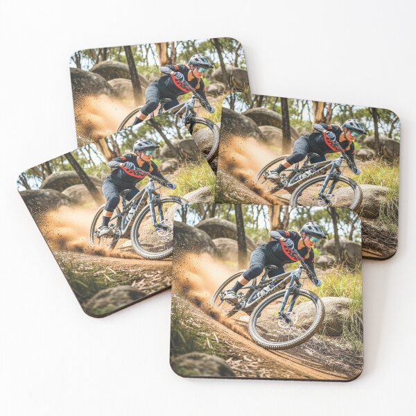 Item preview, Fearless MTB Rider Conquers Rugged Bushland Trail. designed and sold by Hinson MTB Visuals.