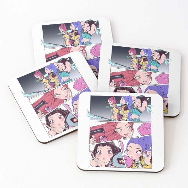Item preview, Kpop Demon Hunters Huntrix Manhwa Panels Poster  designed and sold by Emilia Maurice.