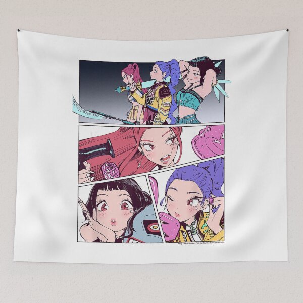Item preview, Kpop Demon Hunters Huntrix Manhwa Panels Poster  designed and sold by Emilia Maurice.