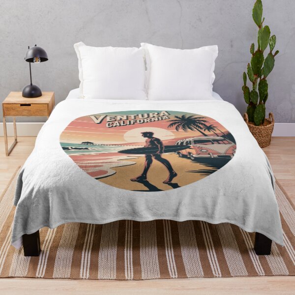 Item preview, Ventura California Retro Sunset Surfer Art designed and sold by CircinusStore.