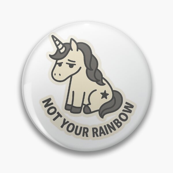 Item preview, Not Your Rainbow – Grumpy Unicorn designed and sold by 404 Ink.