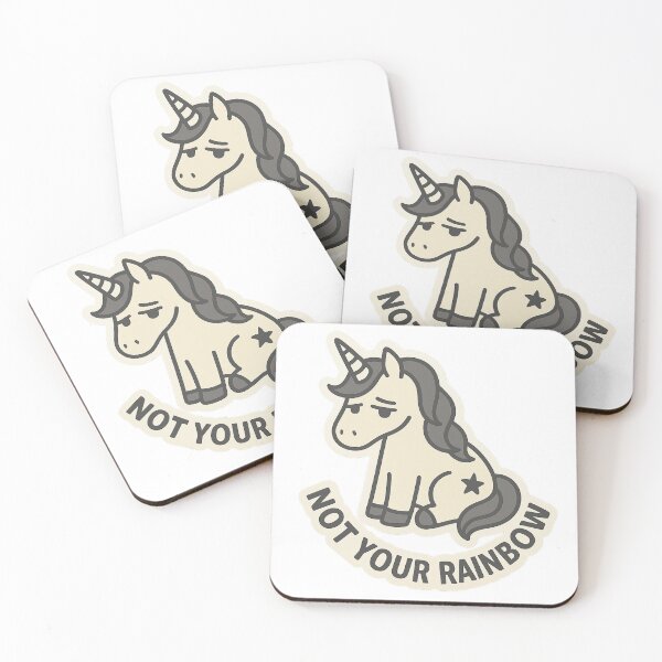 Item preview, Not Your Rainbow – Grumpy Unicorn designed and sold by 404 Ink.