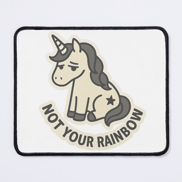 Item preview, Not Your Rainbow – Grumpy Unicorn designed and sold by 404 Ink.