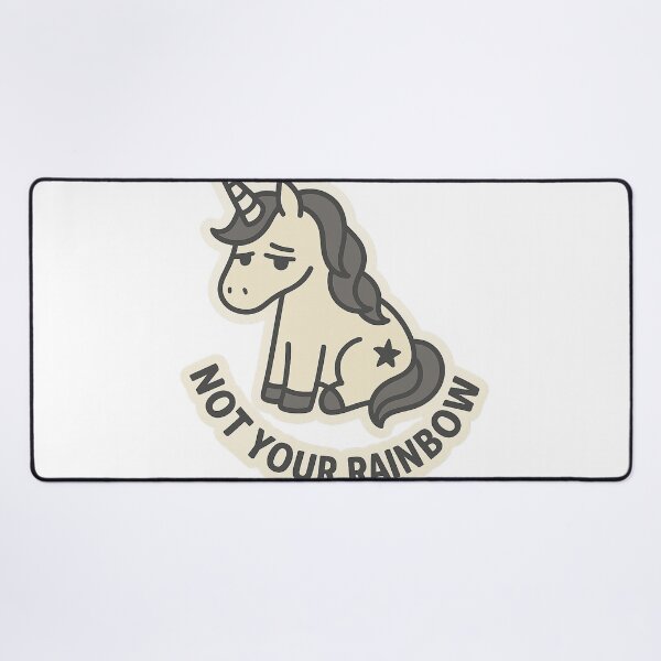 Item preview, Not Your Rainbow – Grumpy Unicorn designed and sold by 404 Ink.