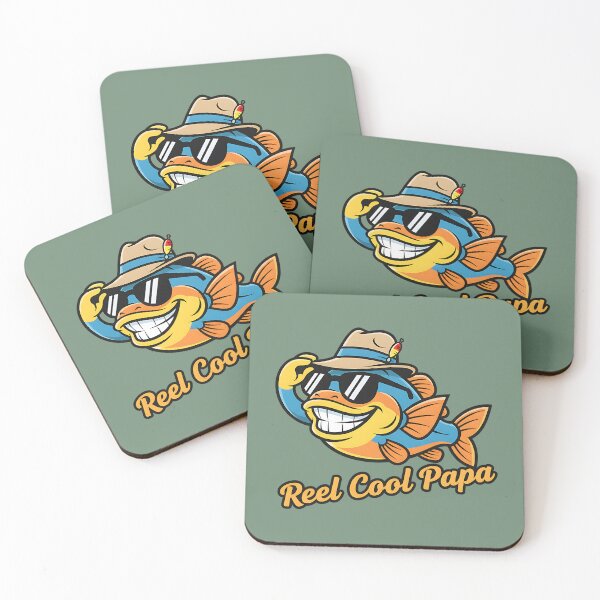 Item preview, Reel Cool Papa - Funny Fishing Dad Mascot Pun designed and sold by AwesomeBeyondLimits.
