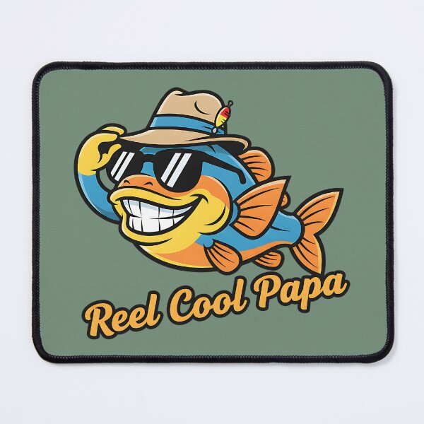 Item preview, Reel Cool Papa - Funny Fishing Dad Mascot Pun designed and sold by AwesomeBeyondLimits.