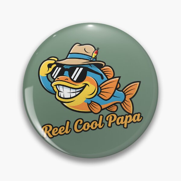 Item preview, Reel Cool Papa - Funny Fishing Dad Mascot Pun designed and sold by AwesomeBeyondLimits.