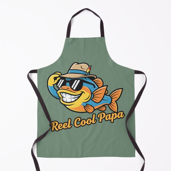Item preview, Reel Cool Papa - Funny Fishing Dad Mascot Pun designed and sold by AwesomeBeyondLimits.