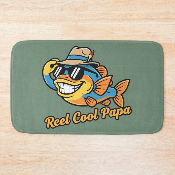 Item preview, Reel Cool Papa - Funny Fishing Dad Mascot Pun designed and sold by AwesomeBeyondLimits.