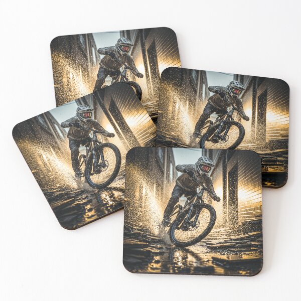 Item preview, Grit in the Storm: Rider Surges Through Urban Destruction. designed and sold by Hinson MTB Visuals.