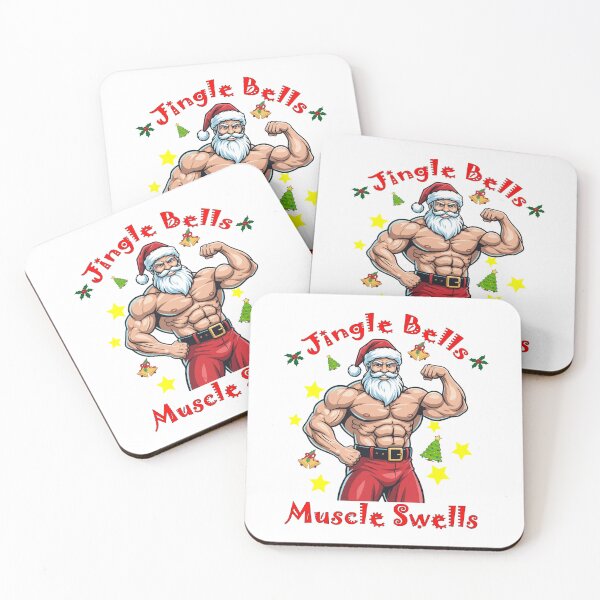 Item preview, Jingle Bells, Muscle Swells | Funny Christmas Gym Workout Design designed and sold by Born To Be Fit.