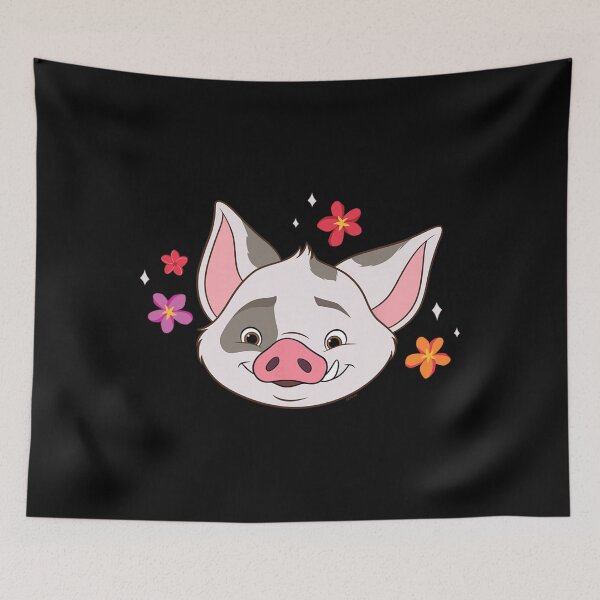 Item preview, Maui Tropical Pig – Cute Island Flowers Warm Aesthetic Design designed and sold by Emilia Maurice.