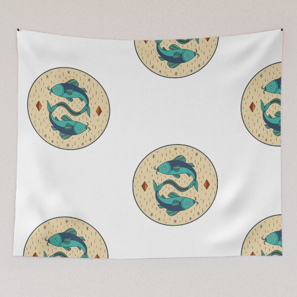 Item preview, PISCES ZODIAC SIGN ART designed and sold by infinitearte.