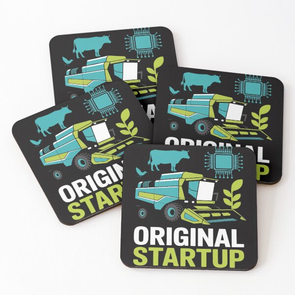 Item preview, Original Startup Farm Humor Tech Combine Harvester Print designed and sold by MuteElevent.