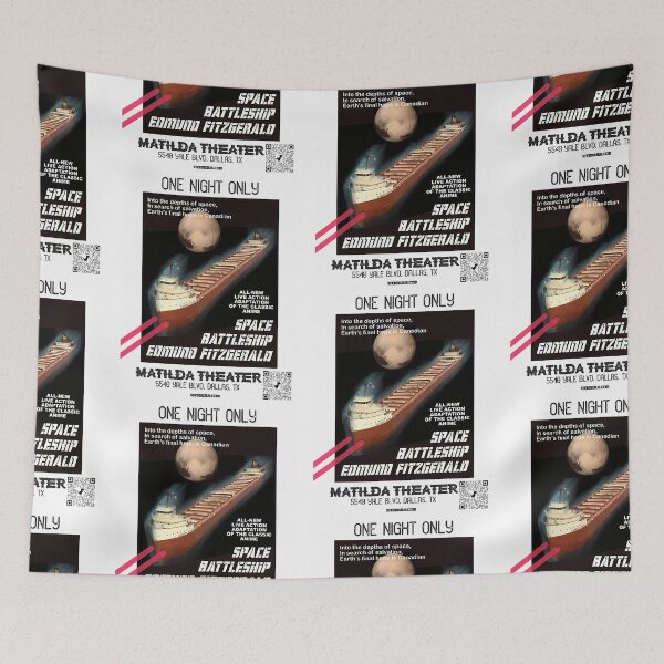 Item preview, Space Battleship Edmund Fitzgerald Poster designed and sold by garrett-ervante.