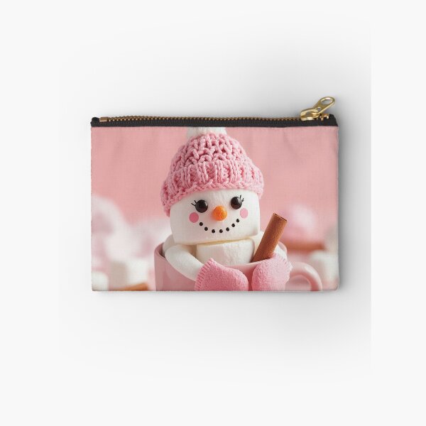 Item preview, Adorable Marshmallow Snowman in Pink Mug with Cozy Winter Charm designed and sold by PixelVibe782.