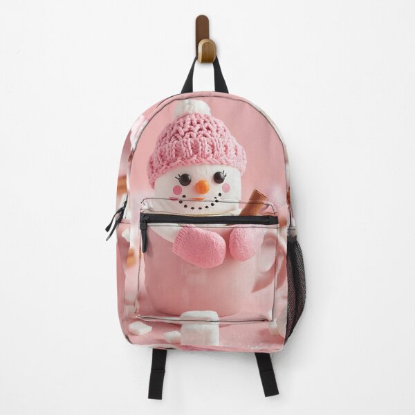 Item preview, Adorable Marshmallow Snowman in Pink Mug with Cozy Winter Charm designed and sold by PixelVibe782.