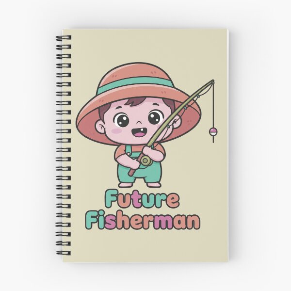 Item preview, Future Fisherman Cute Baby Angler Cartoon designed and sold by AwesomeBeyondLimits.