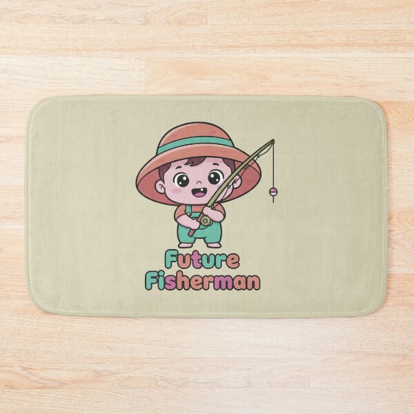 Item preview, Future Fisherman Cute Baby Angler Cartoon designed and sold by AwesomeBeyondLimits.