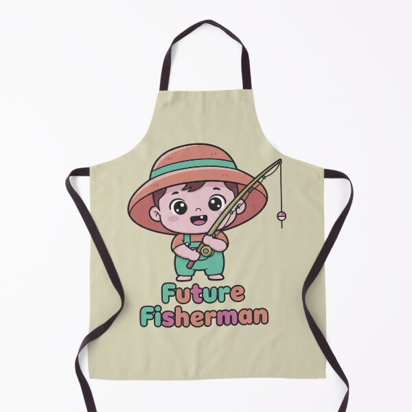 Item preview, Future Fisherman Cute Baby Angler Cartoon designed and sold by AwesomeBeyondLimits.