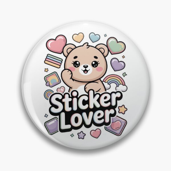 Item preview, Sticker Lover Kawaii Bear Pastel Aesthetic Design designed and sold by BunBuntheDog-.