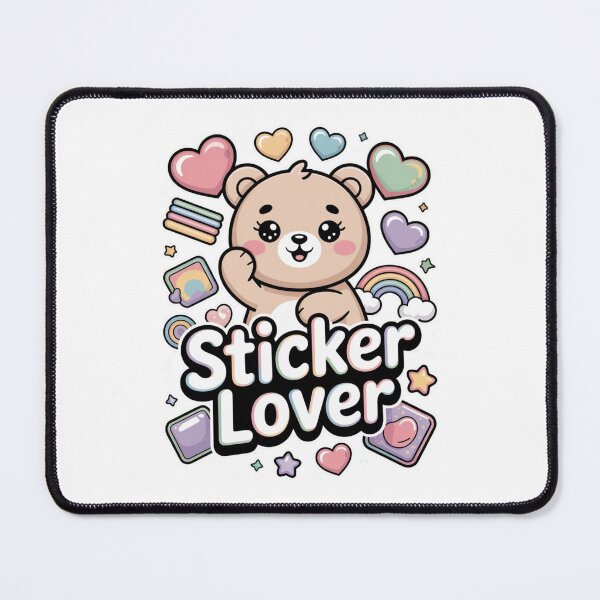 Item preview, Sticker Lover Kawaii Bear Pastel Aesthetic Design designed and sold by BunBuntheDog-.