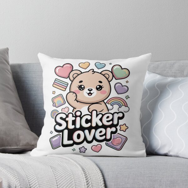 Item preview, Sticker Lover Kawaii Bear Pastel Aesthetic Design designed and sold by BunBuntheDog-.
