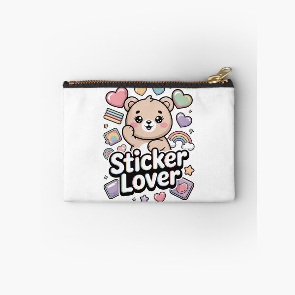 Item preview, Sticker Lover Kawaii Bear Pastel Aesthetic Design designed and sold by BunBuntheDog-.