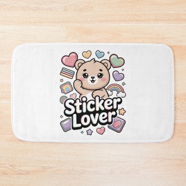 Item preview, Sticker Lover Kawaii Bear Pastel Aesthetic Design designed and sold by BunBuntheDog-.