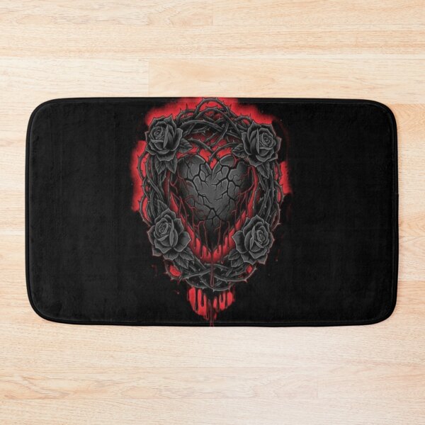 Item preview, Gothic Bleeding Heart with Black Roses""Dark Romance Cracked Heart Art" designed and sold by FunkyPatakha.