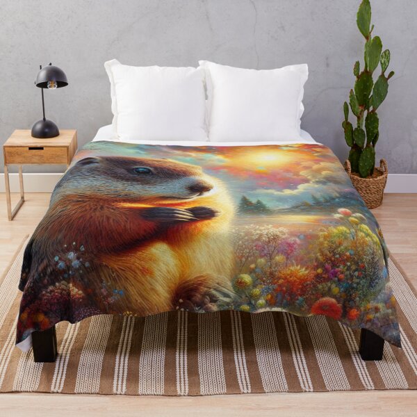 Item preview, Groundhog in a Magical Meadow designed and sold by purplesensation.