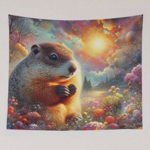Item preview, Groundhog in a Magical Meadow designed and sold by purplesensation.