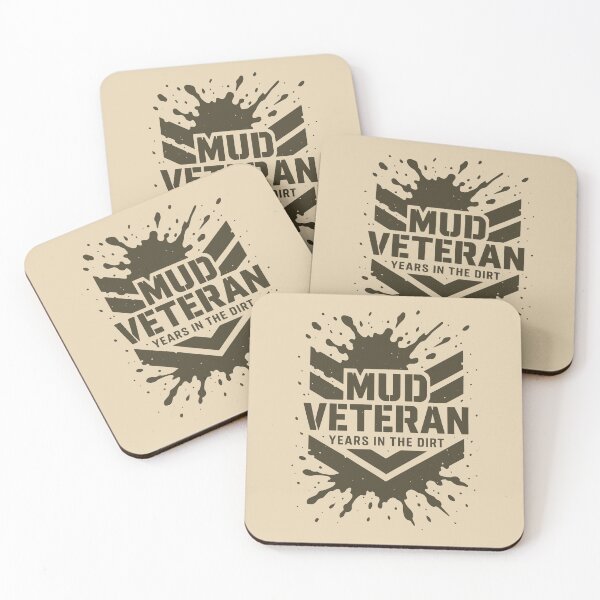 Item preview, Mud Veteran Dirt Badge designed and sold by SnappyPNG.