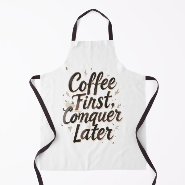 Item preview, Coffee First Conquer Later – Coffee Lover Typography T-shirt designed and sold by NEPHLIA.