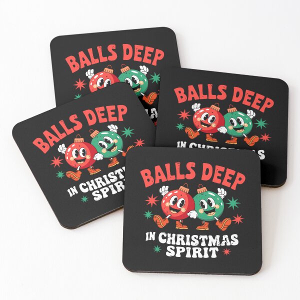 Item preview, In Quote Happy Vintage Holiday Couple Balls Deep Christmas designed and sold by JasonesNance.