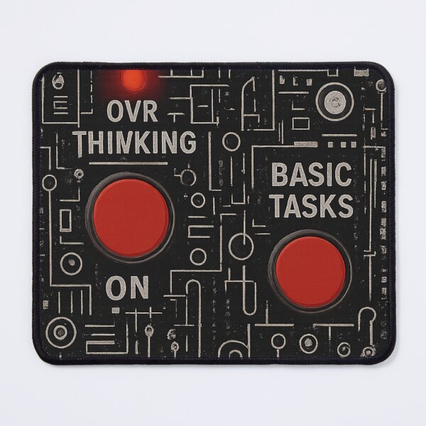 Item preview, Overthinking Mode - Brain Control Panel Funny Psychology designed and sold by Ataqhin.