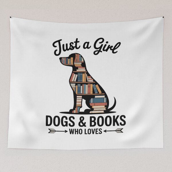 Item preview, Just A Girl Who Loves Dogs And Books Reading Dog Puppy Lover  designed and sold by MyzoToyota.