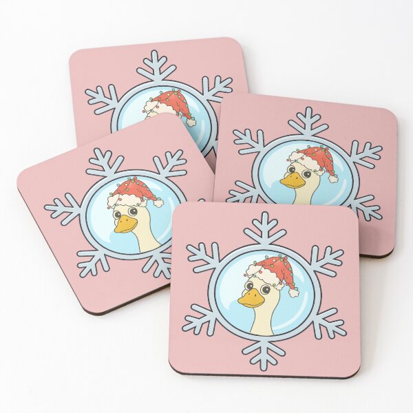 Item preview, Cute Christmas Goose in Snowflake Frame designed and sold by BreezifyDesignStudio.